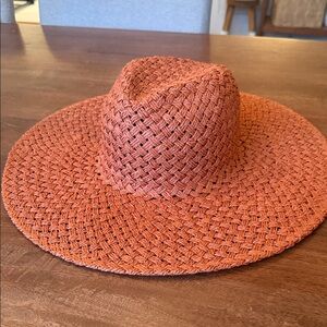 Universal Thread Woven Sun Hat in Rust